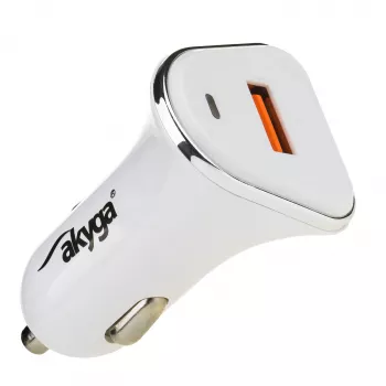 Akyga AK-CH-07 auto punjač 12/24V 18W USB-A Quick Charge 3.0 5-12V / 1.5-3A bijeli