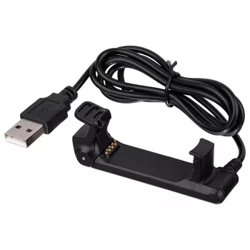 Akyga AK-SW-19 USB kabel za punjenje s kopčom za Garmin Forerunner 220, 1 m, crni