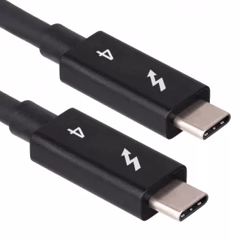 Akyga AK-USB-33 USB-C na USB-C Thunderbolt kabel, 40 Gbit/s, 100 W, 0,5 m, crni