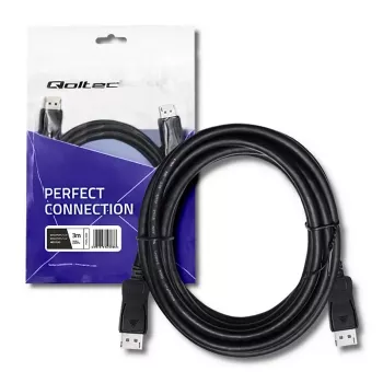 Qoltec DisplayPort 1.4 kabel muški na muški 3m 8K crni