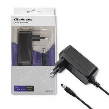 Qoltec mrežni adapter 30W 15V 2A 5.5x2.1mm crni