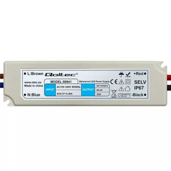 Qoltec LED prekidačko napajanje 36W 12V 3A IP67 vodootporno