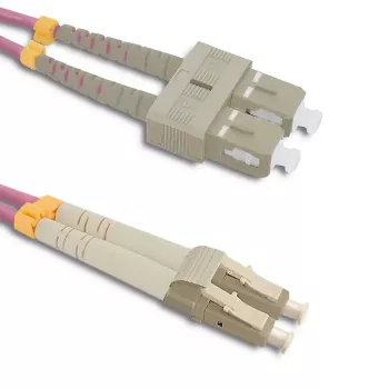 Qoltec optički patch kabel LC/UPC na LC/UPC multimode OM4 dupleks 10m
