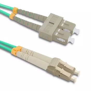Qoltec optički patch kabel LC/UPC - SC/UPC multimode OM4 duplex 3m