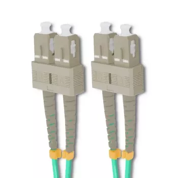 Qoltec SC/UPC na SC/UPC dupleks multimode OM4 optički patch kabel, 5m, aqua