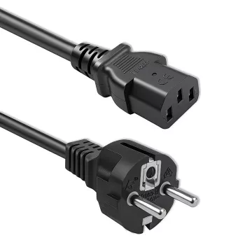QOLTEC kabel za napajanje SCHUKO CEE IEC C13 3x1.0mm2 1,5m crni