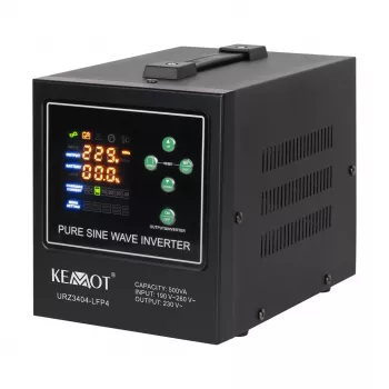 KEMOT PROsinus-500-LFP4 besprekidno napajanje čisti sinusni val inverter s funkcijom punjenja 12V 230V 500VA/300W