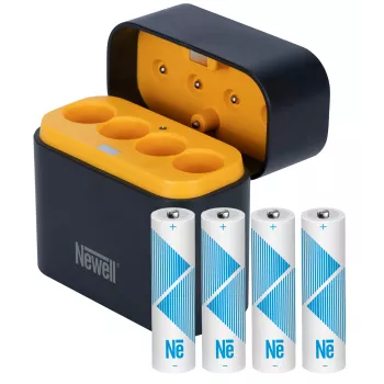 Newell 4-kanalni Li-Ion punjač baterija + 4 AA 2200 mAh Li-Ion baterije