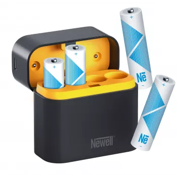 Newell 4-kanalni Li-Ion punjač baterija + 4 AA 2200 mAh Li-Ion baterije