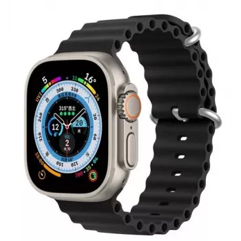 Dux Ducis silikonska narukvica za Apple Watch 8/7/6/5/4/3/2/SE (38/40/41 mm) - crna