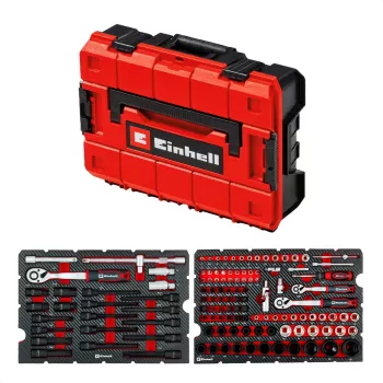 EINHELL-KWB E-Case kofer za alat KFZ, 121-dijelni (crno-crveni, sa setom alata za mehaničare hobiste)