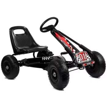 LEAN TOYS LEAN CARS A-15 gokart, crni, napuhane gume