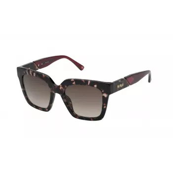 Nina Ricci SNR3185201GQ ženske sunčane naočale - crni acetatni okvir sa sivim gradijentnim lećama, 52 mm