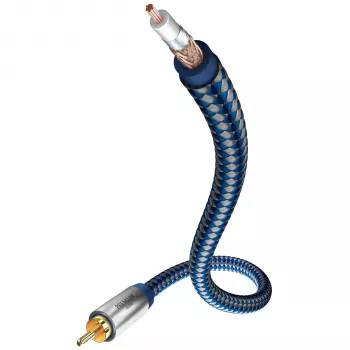 in-akustik Premium Y Subwoofer SUB 2,0m RCA audio kabel, crni