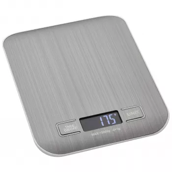 TFA Dostmann AMARETTI digitalna kuhinjska vaga, kapacitet 10 kg, preciznost 1 g, srebrna (50.2004.54)
