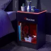 X Rocker gaming noćni ormarić s RGB LED rasvjetom, sivo-crveni