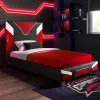 XROCKER Gaming & Racing jednokrevetni krevet 90x190cm, crvena umjetna koža