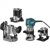 Makita RT0702CX3J glodalica za rubove 710W 8mm stezna čahura s 3 baze MAKPAC kutija