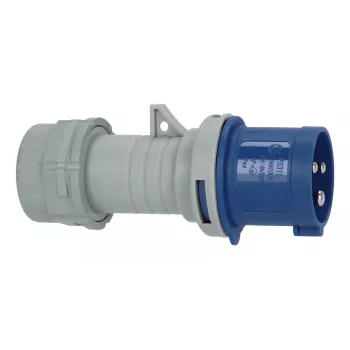 Brennenstuhl CEE Plug 230V 16A IP44 Blue 3-Pole Straight Plug