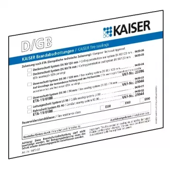 Kaiser Elektro Schott set identifikacijskih pločica DE/GB/FR/IT 9473-91