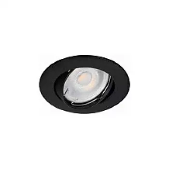 SYNERGY21 LED ugradbeni reflektor Phos zakretni okrugli crni CCT promjenjiv 7W 550lm