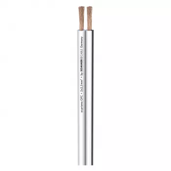Sommer Cable SC-Prisma Speaker Cable, 2 x 2.50 mm², PVC 9.1 x 4.3 mm, White (401-0250-WS)