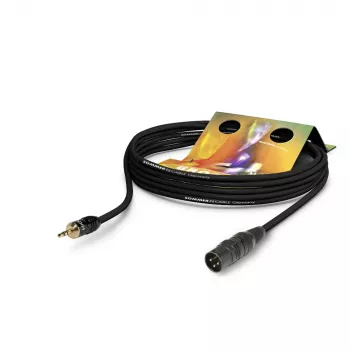 Sommer Cable Club Series MKII patch/insert kabel, 2 x 0,34 mm², XLR utikač 3-Pin na 3,5 mm stereo mini jack utikač, HICON, crni, 2,5 m (CSDQ-0250-SW)