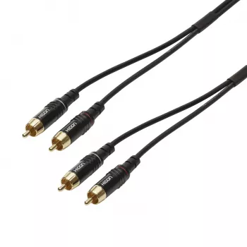 Sommer Cable SC-Onyx 2025 MKII stereo RCA kabel, neuravnoteženi, 2 x 1 x 0,25 mm², 2x RCA utikač na 2x RCA utikač, HICON, crni, 2,5 m (ON81-0250-SW)