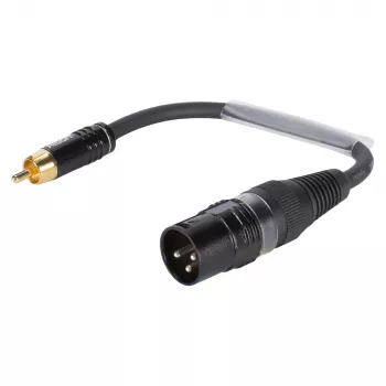 Sommer Cable adapter kabel, RCA utikač na XLR utikač 3-Pin, crni, 0,15 m (TRH7U0015-SW)