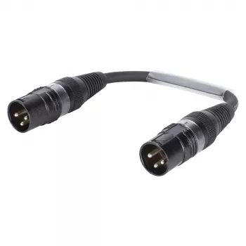 Sommer Cable Adapter Cable, XLR 3-Pin Male to XLR 3-Pin Male, HICON, Black, 0.15 m (SGHWU0015-SW)