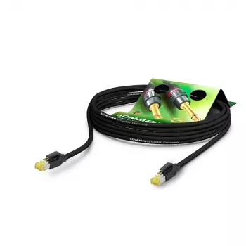 Sommer Cable SC-Mercator CAT.7 PUR Network Cable, 8 x 0.14 mm², RJ45 to RJ45, HIROSE, Black, 1 m (P7HS-0100-SW)