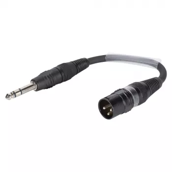 Sommer Cable adapter kabel, 6,3 mm stereo jack utikač na XLR utikač 3-Pin, crni, 0,15 m (SGFDU0015-SW)