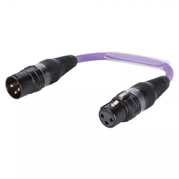 Sommer Cable Adapter Cable, XLR 3-Pin Male to XLR 3-Pin Female, Purple, 0.15 m (SGHXU0015-VI)
