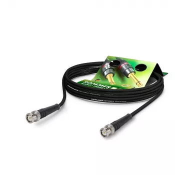 Sommer Cable RG-Classic HF Coaxial Cable RG58, 50 Ω, BNC Male to BNC Male, HICON, Black, 2.5 m (RL58-0250-SW-SW)