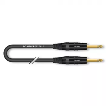 Sommer Cable SC-Spirit LLX Instrument Cable 3.0 m - Black - HICON Jack TS Mono