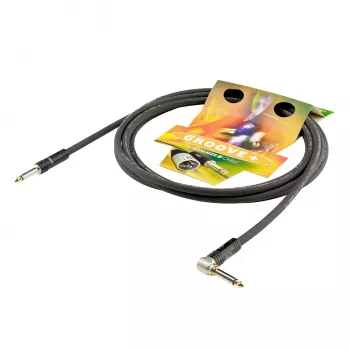 Sommer Cable SC-Spirit LLX Instrument Cable 6m - Black, 6.3mm TS Jack Angled to Straight