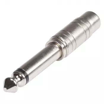 Sommer Cable HICON Adapter, 6.3 mm Mono Jack Male to RCA Female, Straight, Chrome (HI-JM6CI-MF)