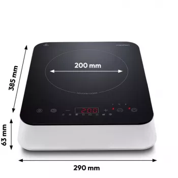 MEDION LIFE indukcijska ploča za kuhanje MD 18490 (crno-bijela, 2000 W)