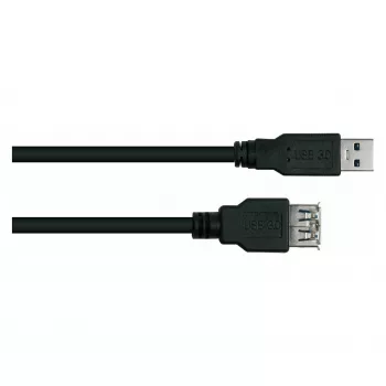 KABELMEISTER USB 3.0 produžni kabel, Type-A utikač na utičnicu, 0,5 m, crni