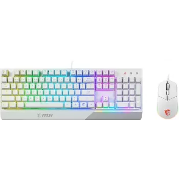 MSI Vigor GK30 Combo RGB gaming tipkovnica i miš (bijela, FR raspored)