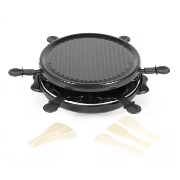 Giles & Posner EK4511GV2VDE stolni raclette grill 1200 W za 8 osoba, crno-srebrni