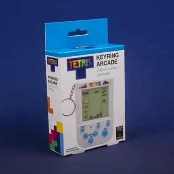 FIZZ CREATIONS mini retro konzola na privjesku s 23 igre – Tetris arcade poklon