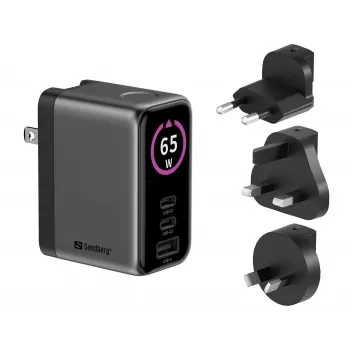 SANDBERG putni punjač PD65W Display