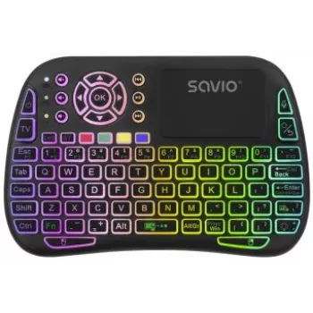 SAVIO ARGB Mini Bluetooth + 2,4 GHz mehanička tipkovnica crna
