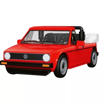 COBI 24660 Volkswagen Golf Cabriolet (1979-1993) set, 1:35, crveni