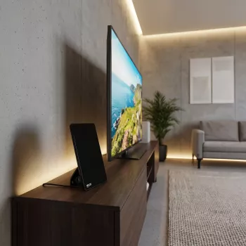 VAYOX VA0091 unutarnja DVB-T/T2 antena s pojačalom, crna