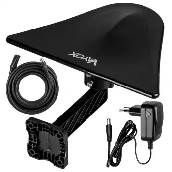 VAYOX DigiActiv VA0023 aktivna vanjska DVB-T/T2 antena 4G LTE VHF UHF crna