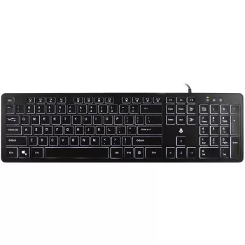 Accura Artesia ACC-K1408 pozadinski osvijetljena žična USB membranska tipkovnica, full-size QWERTY, višebojni LED, crna