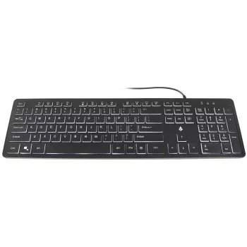 Accura Artesia ACC-K1408 pozadinski osvijetljena žična USB membranska tipkovnica, full-size QWERTY, višebojni LED, crna