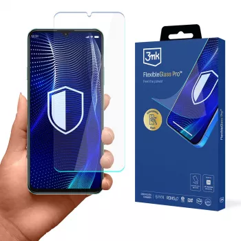 3MK PROTECTION FlexibleGlass Pro zaštitna folija za zaslon za Huawei Nova Y72 - hibridno staklo, tvrdoća 7H, 0,3 mm, oleofobni premaz, 2,5D zaobljeni rubovi, kompatibilno s maskom, samozacjeljujuće
